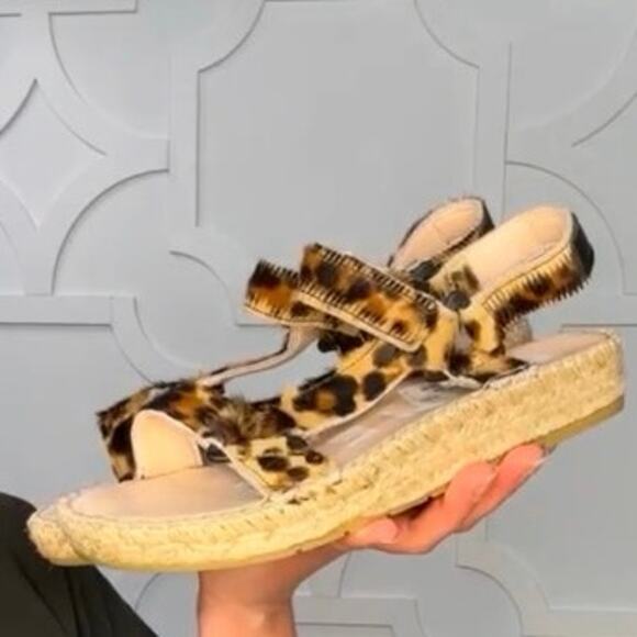 Manebi Women's Brown Leopard Espadrille Sandal Shoe Sz US 9 / EU 40 MSRP $185 - Picture 5 of 9